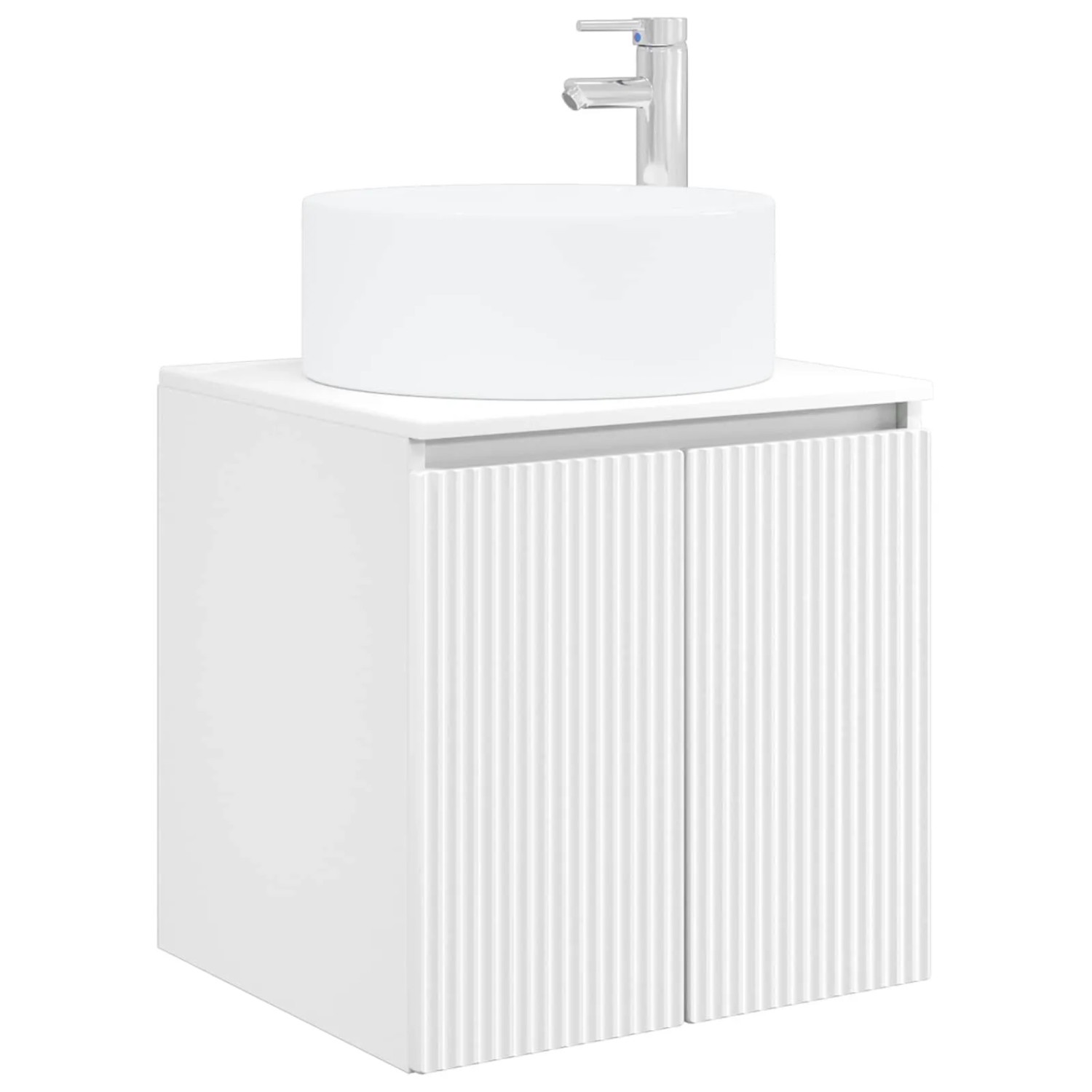 vidaXL Wandmontierte Waschbecken-Vanität Weiß 49,5 x 44,5 x 65,5 cm 890462