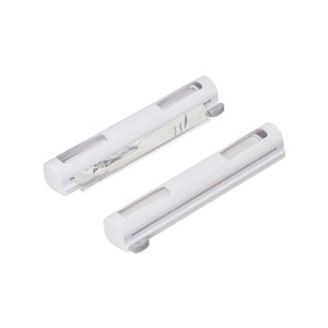 Relaxdays Folienschneider 2er Set Kunststoff Metall Weiß Variabel Einstellbar 5 cm x 37 cm x 8 cm 0,2 kg