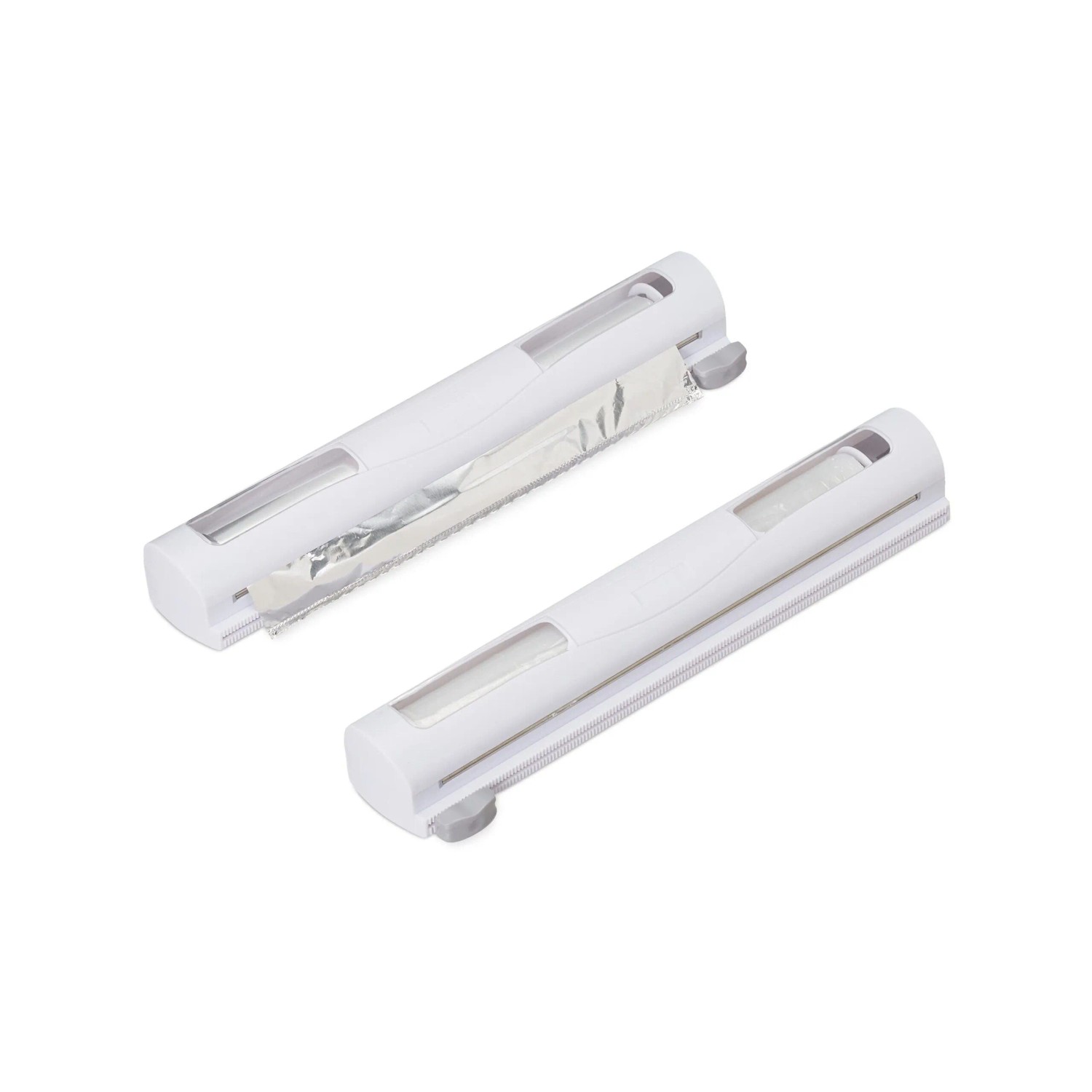 Relaxdays Folienschneider 2er Set Kunststoff Metall Weiß Variabel Einstellbar 5 cm x 37 cm x 8 cm 0,2 kg