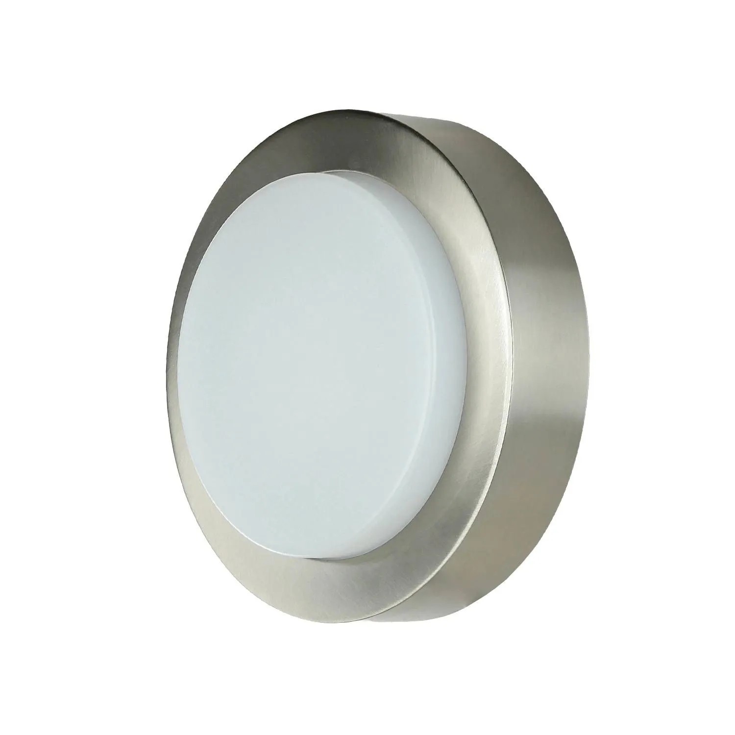 EASYLIGHT LED Wandleuchte Außen Edelstahl IP44 Rund DM 20 CM Klein 3000 K Modern
