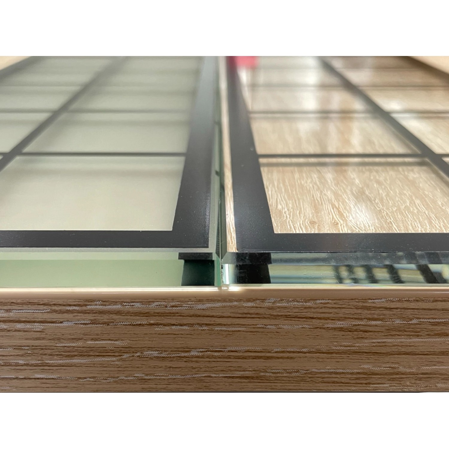 Glasschiebetür ESG Floatglas satiniert Siebdruck 76/29 Black 2.060 x 940 x 8 mm_5