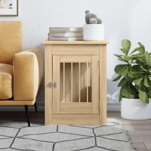 vidaXL Hundekäfig im Möbelstil Sonoma-Eiche 55x80x68 cm Holzwerkstoff 838325