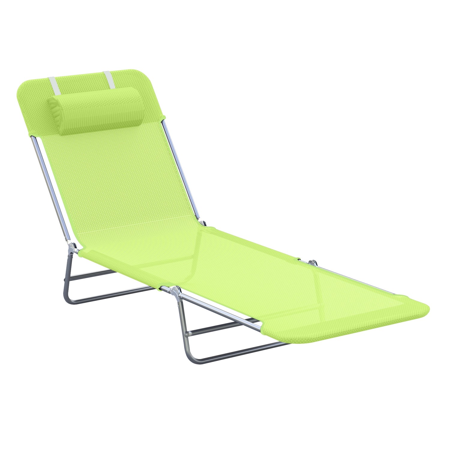 Outsunny Sonnenliege Gartenliege mit Kopfkissen günstig online kaufen