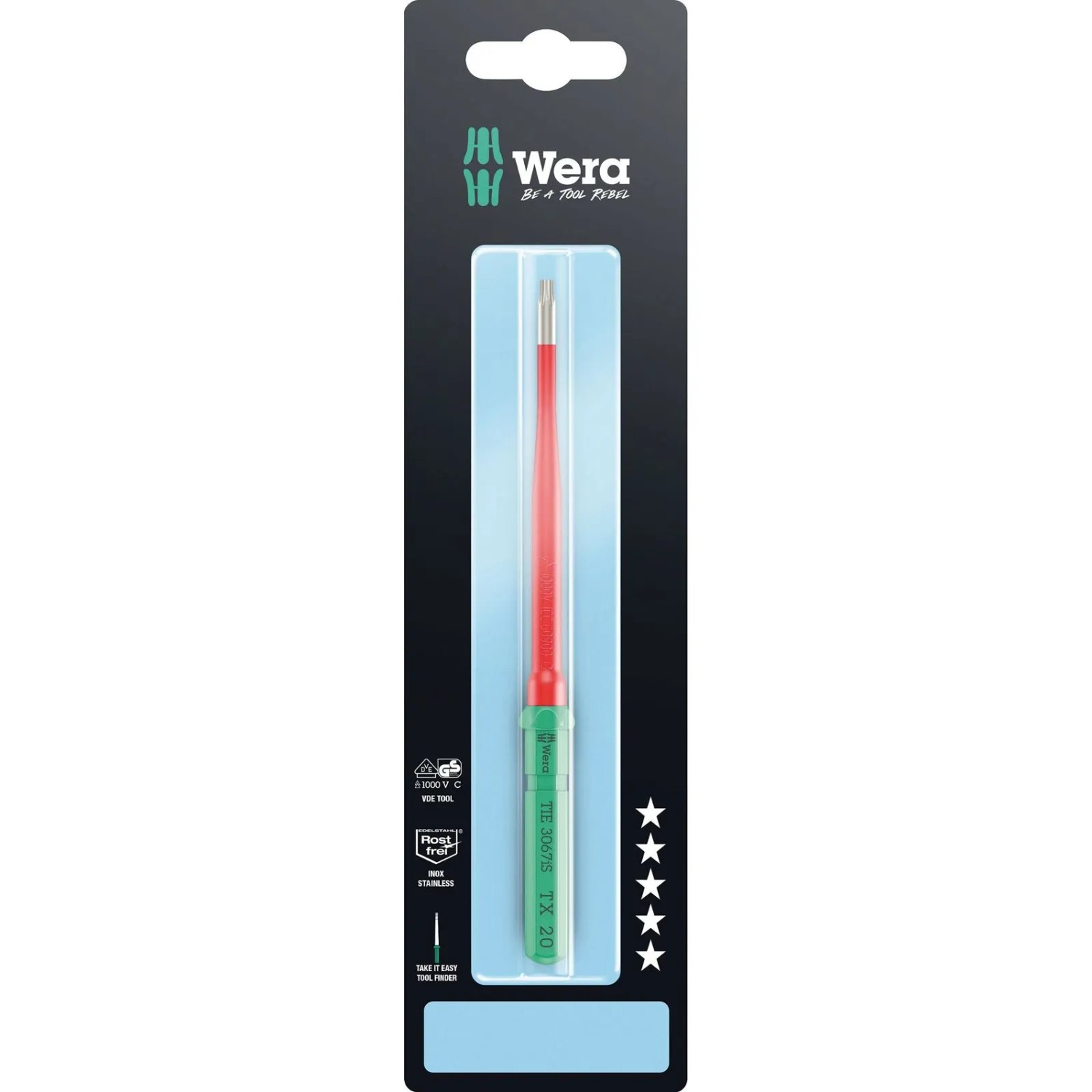Wera Kraftform Kompakt VDE 3067 Is TORX Take It Easy SB  Edelstahl 05006591001