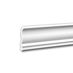Weiße PROFHOME Eckleiste/Deckenleiste (200cm) aus stoßfestem Polystyrol.
