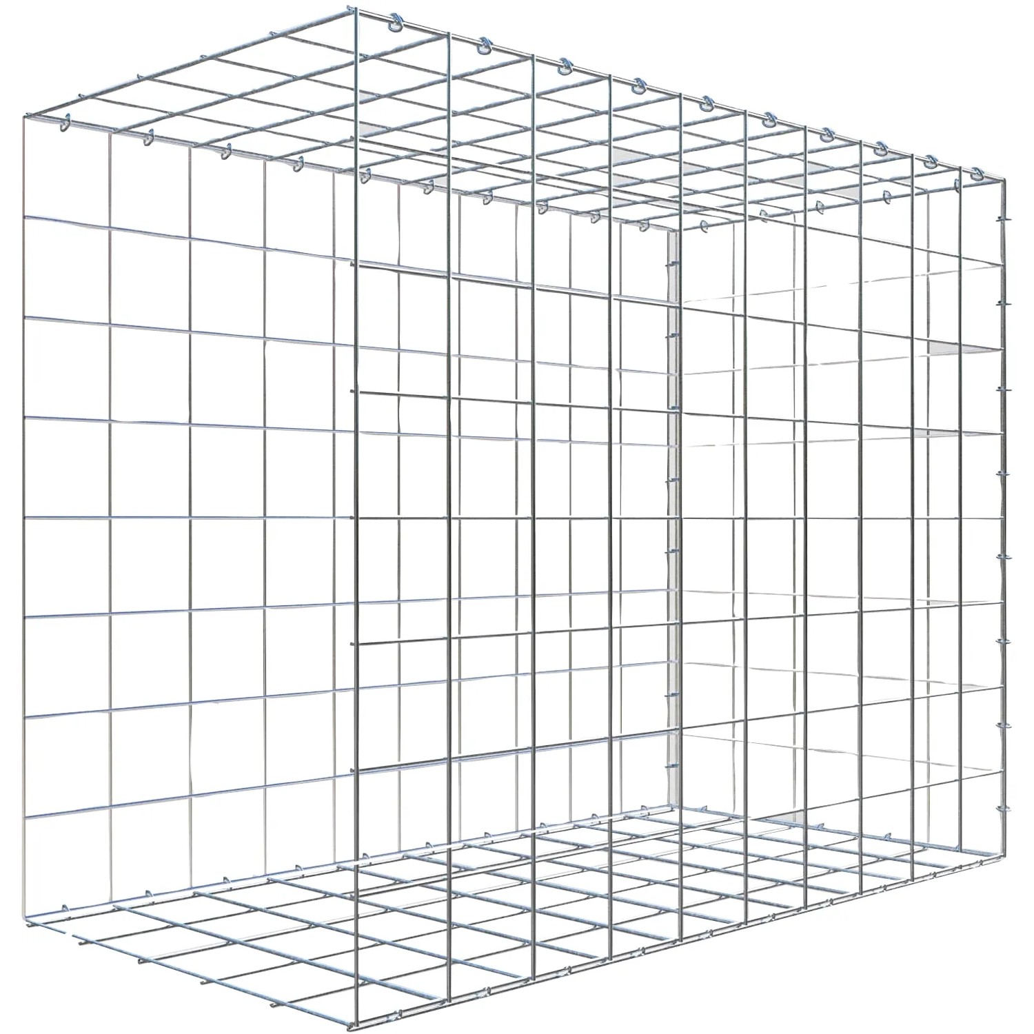 Gabiona C-Ring-Gabione-Anbaukorb Typ 2 80 x 100 x 50 cm Maschenw 10 x 10 cm