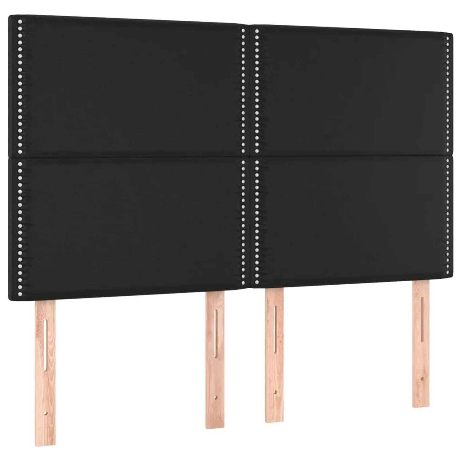 vidaXL Kopfteil Schwarz 144x5x118/128 cm Kunstleder 3116282