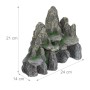 Relaxdays Aquarium Deko Fels Polyresin Graugrün Mit Höhlen 21 cm x 24 cm x 14 cm 970 g_4