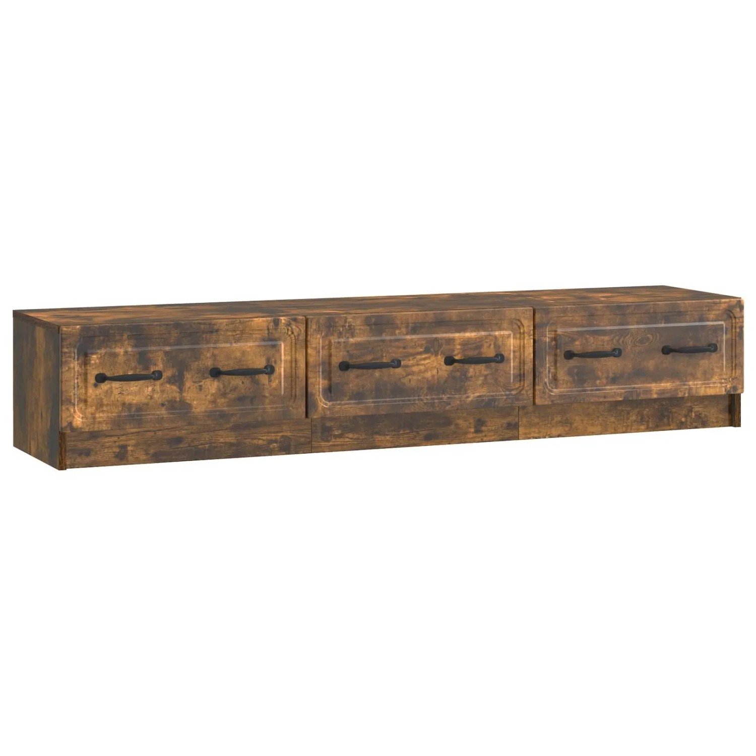 vidaXL TV-Schränk Geräucherte Eiche 147 x 34,5 x 27 cm Holzwerkstoff 895860