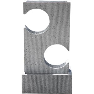 Moderner Silex Kunststeinbrunnen Stockholm mit LED und Pumpe für Garten und Balkon.