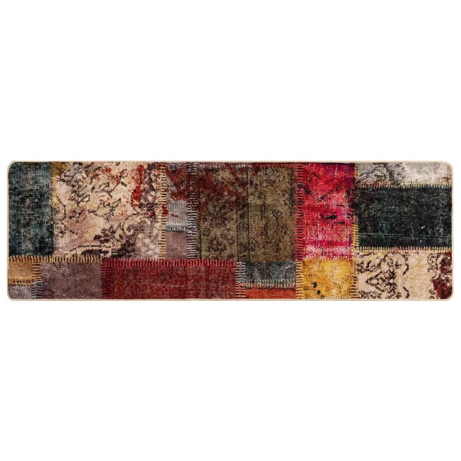 vidaXL Teppichläufer MARSA Mehrfarbig 150 x 50 cm Polyester und PVC 42023235