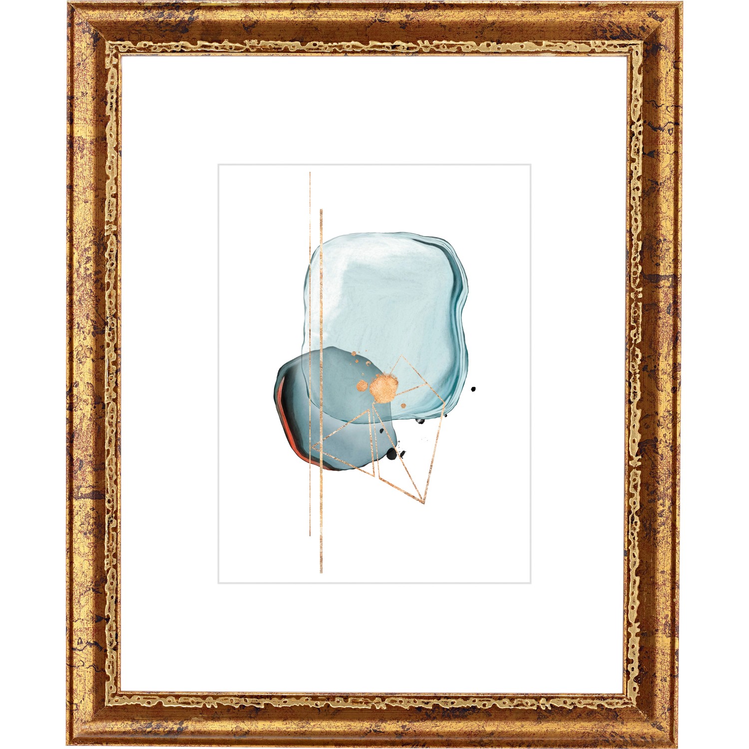 Holz-Bilderrahmen Gold 24 cm x 30 cm