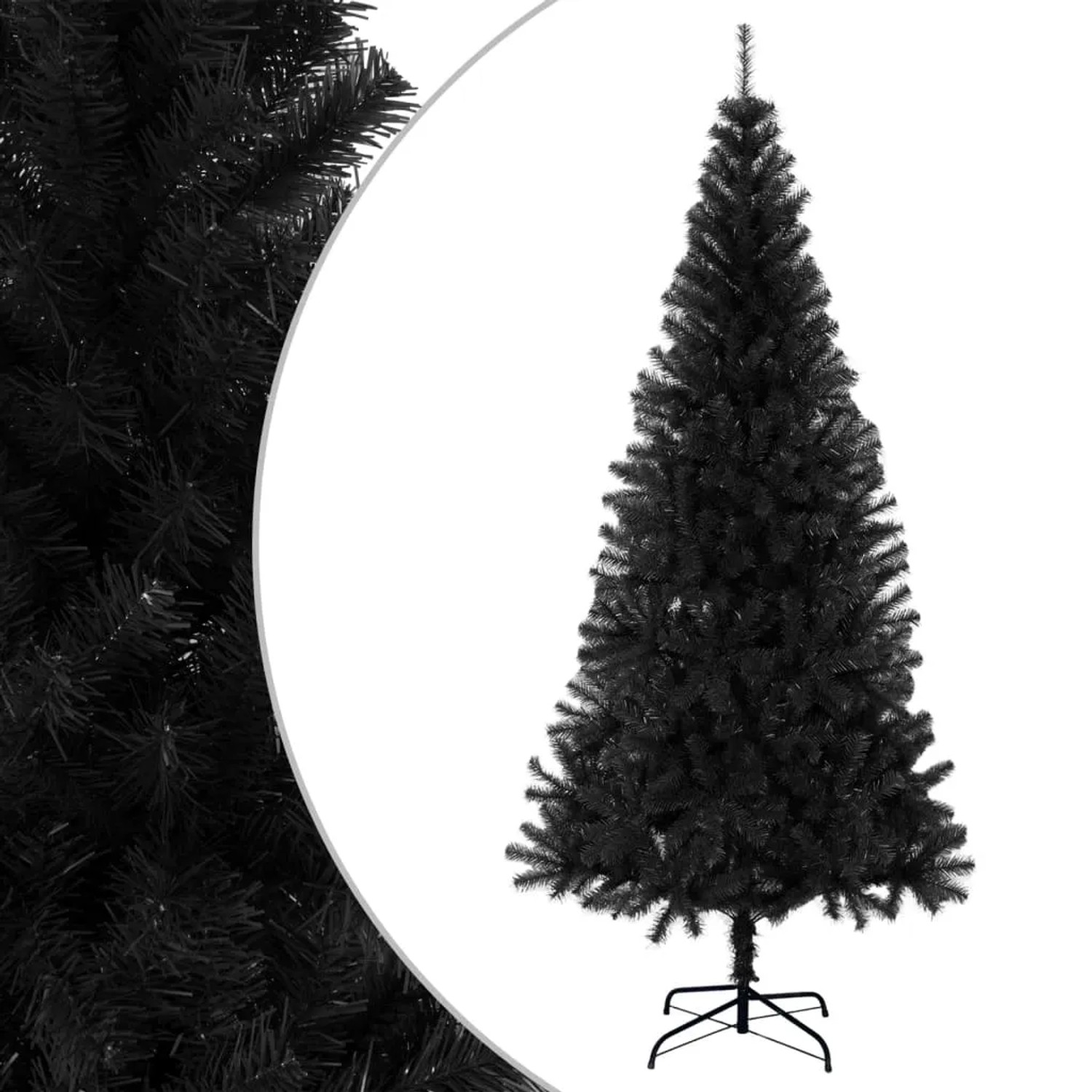 vidaXL Künstlicher Weihnachtsbaum mit Ständer Schwarz 210 cm PVC kaufen bei OBI