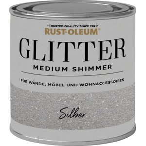 Dose Rust-Oleum Glitzerfarbe Medium Shimmer Silber, Effektfarbe für Wände und Möbel.