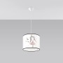 Sollux Lighting Pendelleuchte Princess 30 mit Prinzessin Motiv für Kinderzimmer.