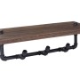 BERLINLODGE Wandgarderobe HxBxT 16x60x25cm Ablageregal Hängegarderobe Garderobenpaneel Industriedesign Braun_3