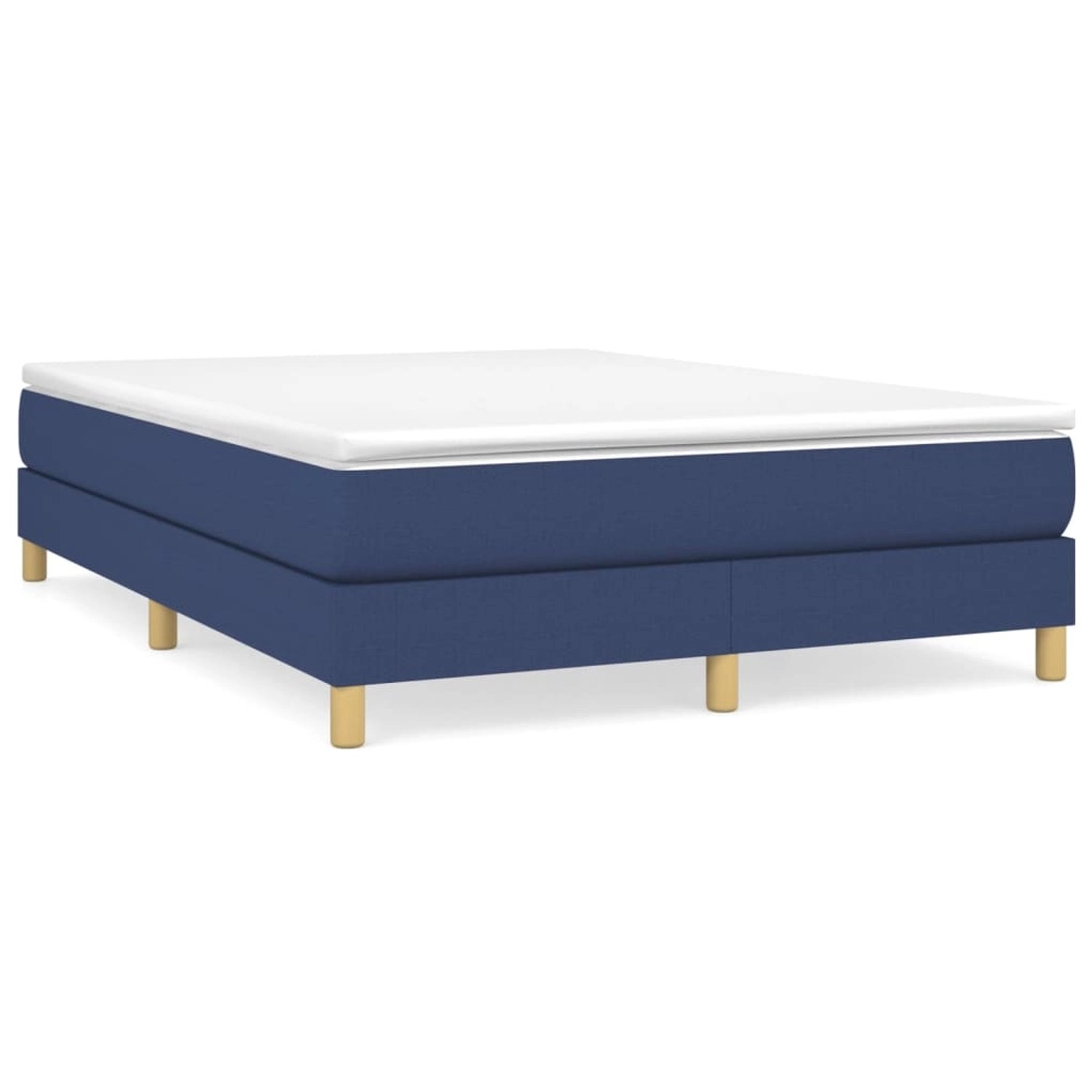 Vidaxl Boxspringbett Blau 140x190 Cm Stoff günstig online kaufen