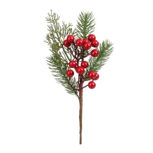 Mica Decorations Stecker Beeren Rot, 25 cm, für weihnachtliche Gestecke und Kränze.