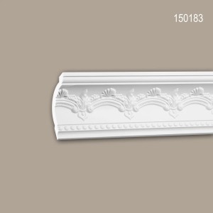 PROFHOME Eckleiste 150183, 20m Set Zierleisten im Neo-Empire Stil, weiß.
