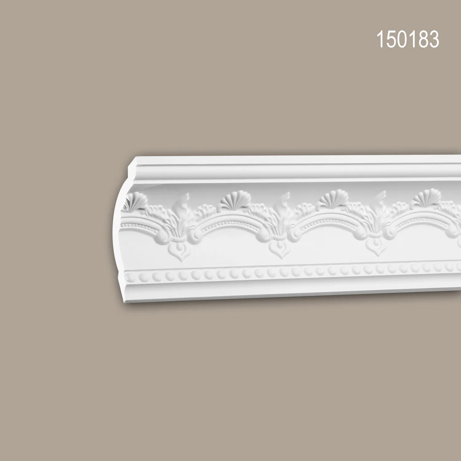 PROFHOME Eckleiste 150183, 20m Set Zierleisten im Neo-Empire Stil, weiß.