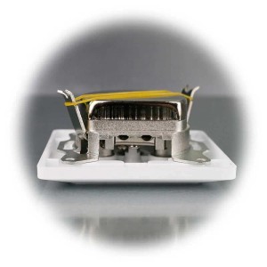 ChiliTec MILOS Antennendose TVRadioSAT Weiß Matt mit Rahmen