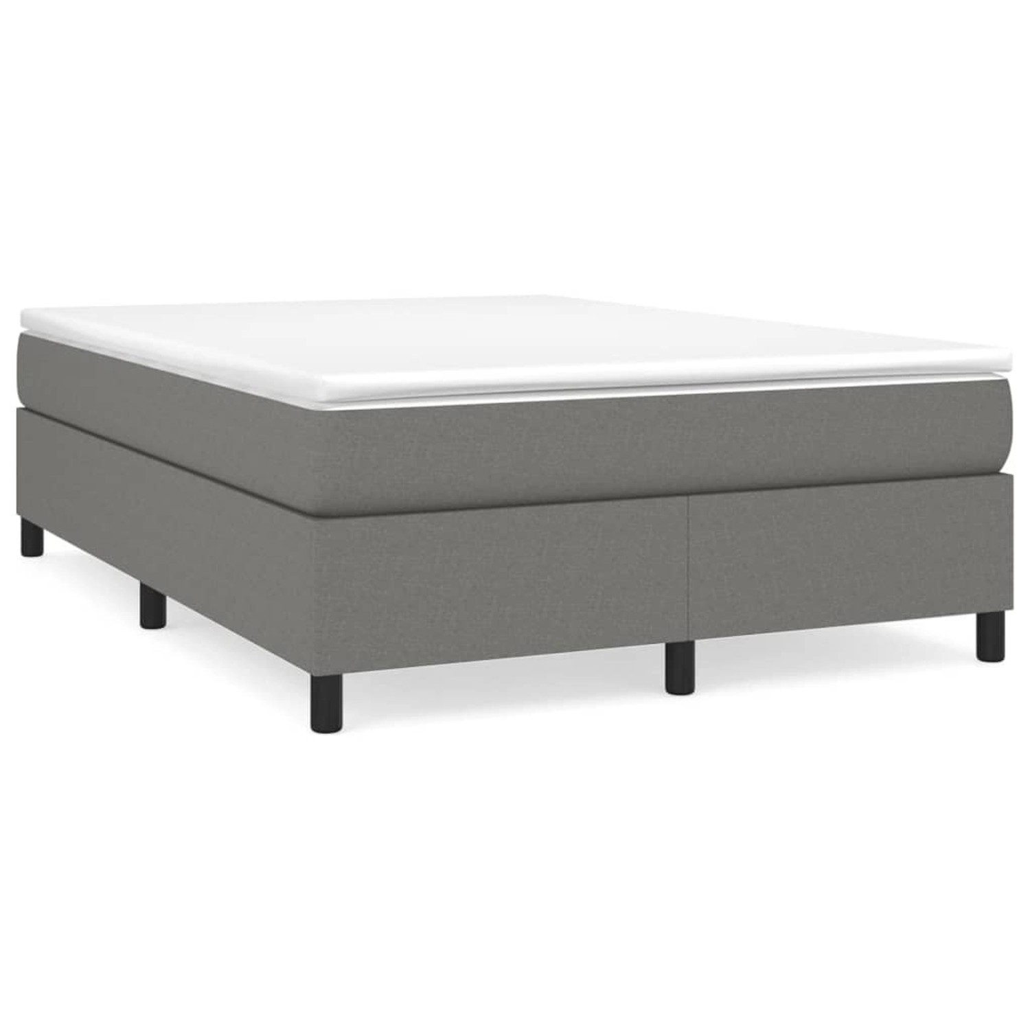 vidaXL Boxspringbett Dunkelgrau 140x200 cm Stoff1399322 günstig online kaufen