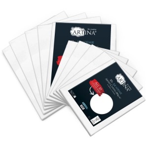Artina Akademie Keilrahmen Set, 10-teilig, Größen 40x50cm und 30x40cm, weiße Leinwände.