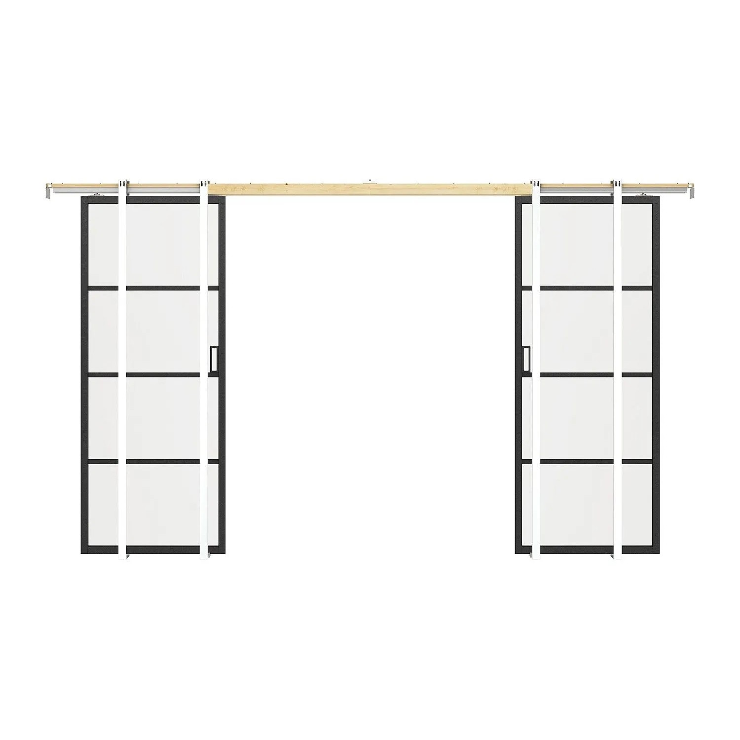 Vente-unique Schiebetür Sinca Schwarz 73 cm