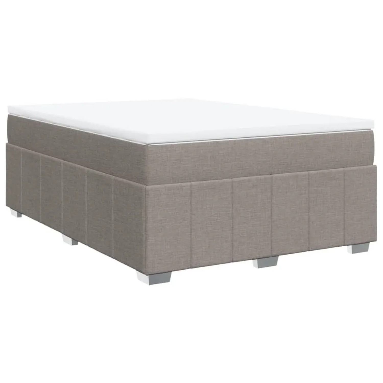 vidaXL Boxspringbett mit Matratze Taupe 140x200 cm Stoff 3285481 günstig online kaufen