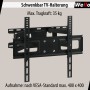 Wellogic TV Wandhalterung, schwarz, schwenkbar und neigbar, VESA 400x400, für 26-65 Zoll TVs, max. 35 kg.