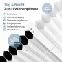 Weißes Tag&Nacht Wabenplissee Klemmfix ohne Bohren. Detailansicht des verdunkelnden und lichtdurchlässigen Stoffs.