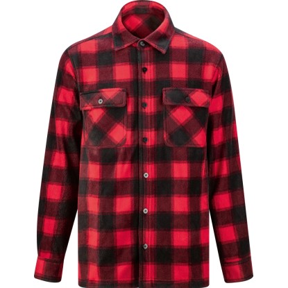 Fleece-Hemd Rot-Schwarz Kariert Größe L