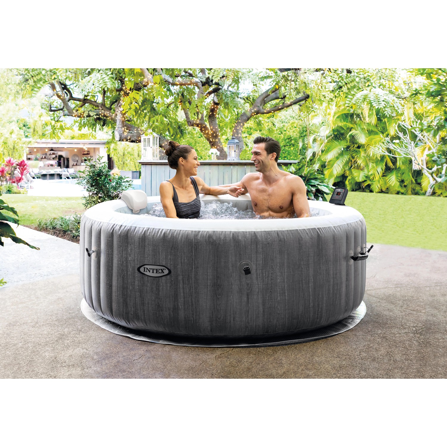 Whirlpool Intex Bubble Deluxe Aufblasbarer Whirlpool Intex