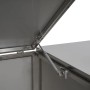 PROREGAL Mülltonnenbox XL: Offener Edelstahldeckel mit Gasdruckfeder für einfaches Befüllen der 2er Box.