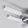 Moderne, 6-flammige LED Deckenlampe Patrik in Chrom, spritzwassergeschützt für Bad.