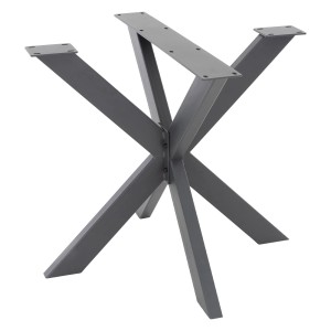 ML-Design Tischgestell Spider, 85x71x85 cm, Anthrazit, Kreuzgestell im X-Design für Esstische.