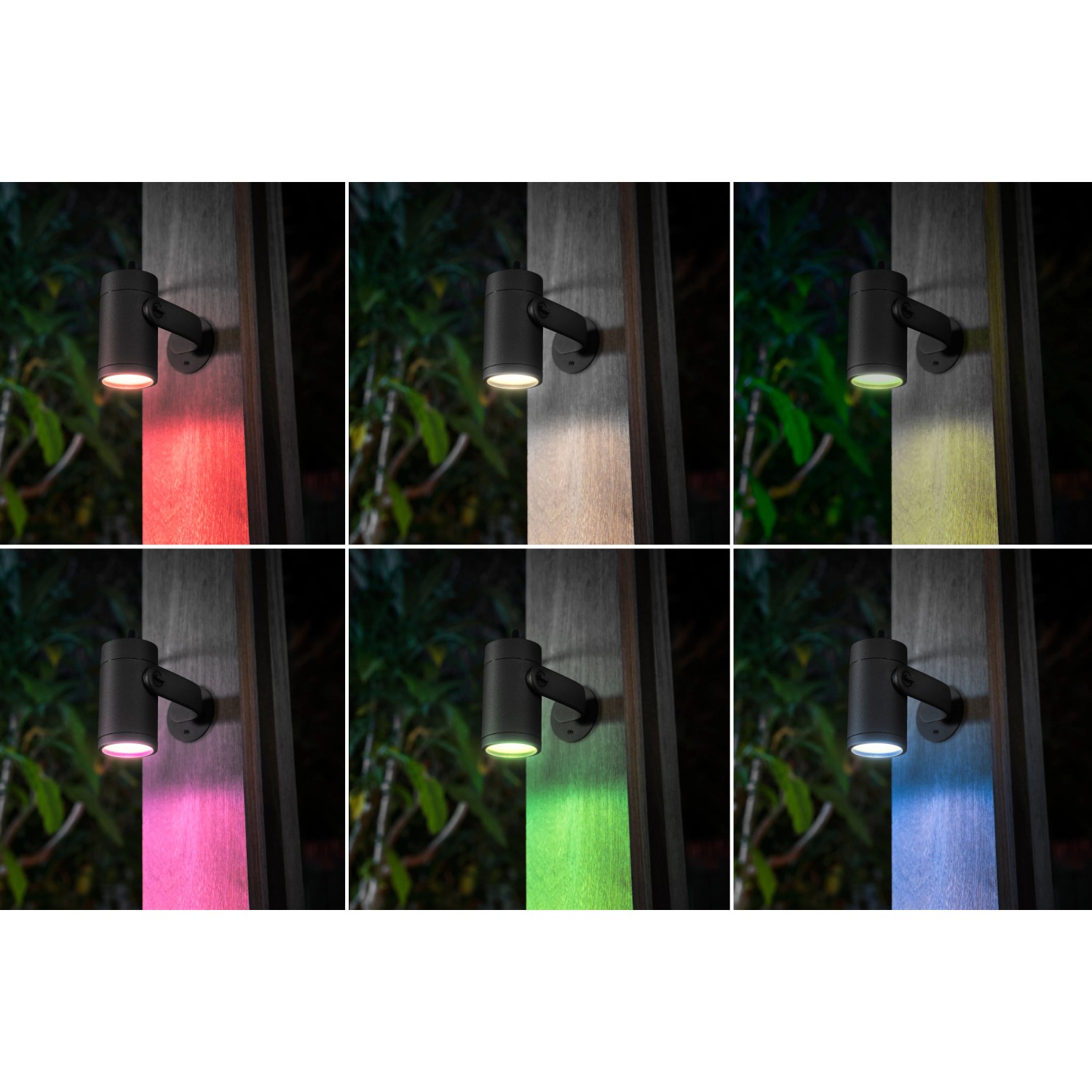Philips Hue Lily LED-Spot, 1-flammig, schwarz, verschiedene Farben. Außenleuchte für Garten und Terrasse.
