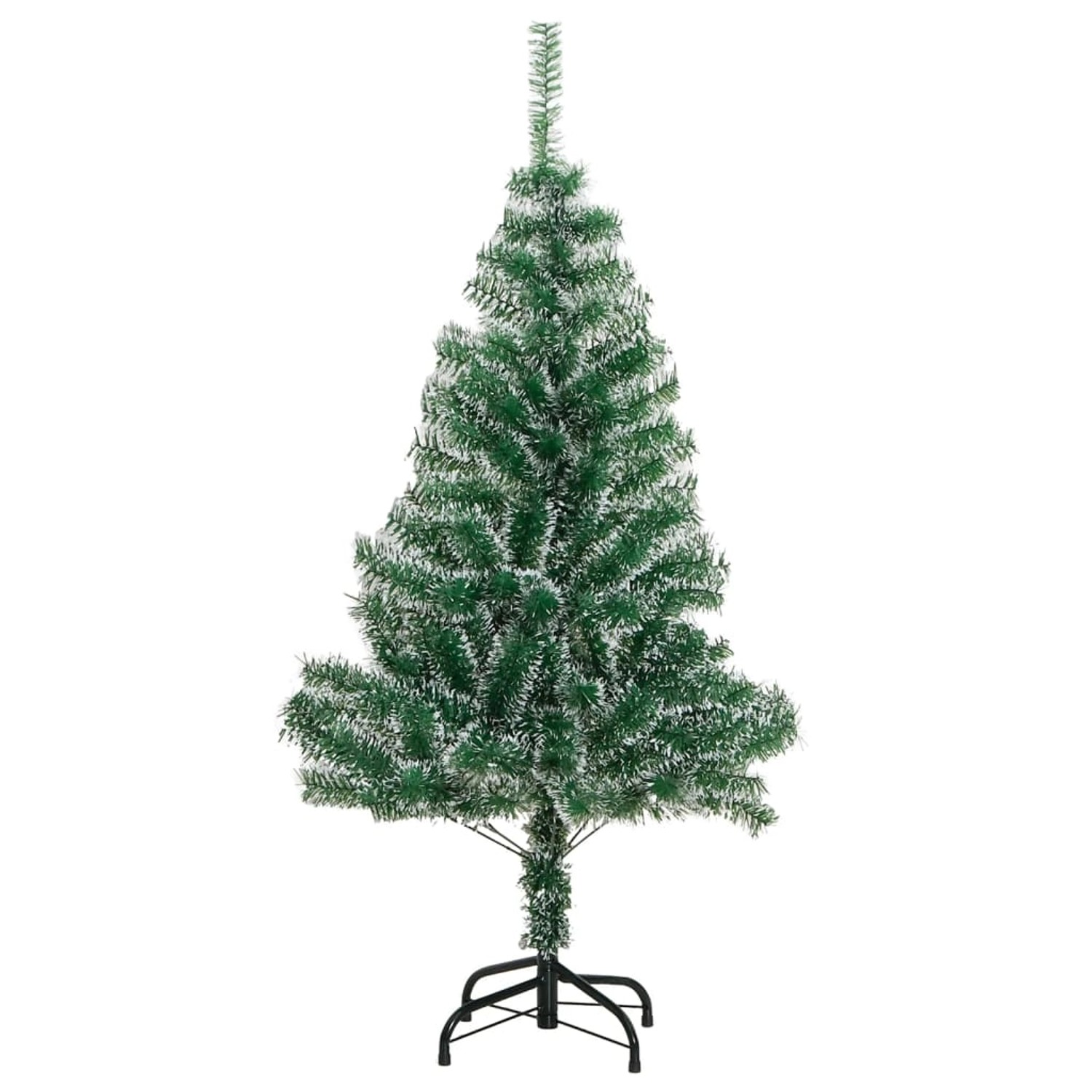 vidaXL Künstlicher Weihnachtsbaum Beschneit Grün 120 cm