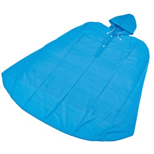 Blauer Prophete Fahrradregenumhang XL für Erwachsene mit Kapuze.