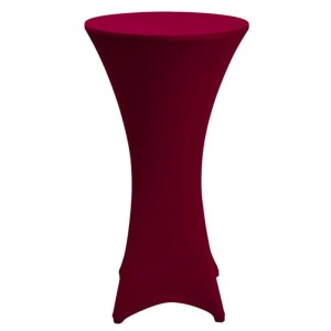 Beautissu Stretch Stehtisch Bistrotisch Husse ø60-65cm Bordeaux