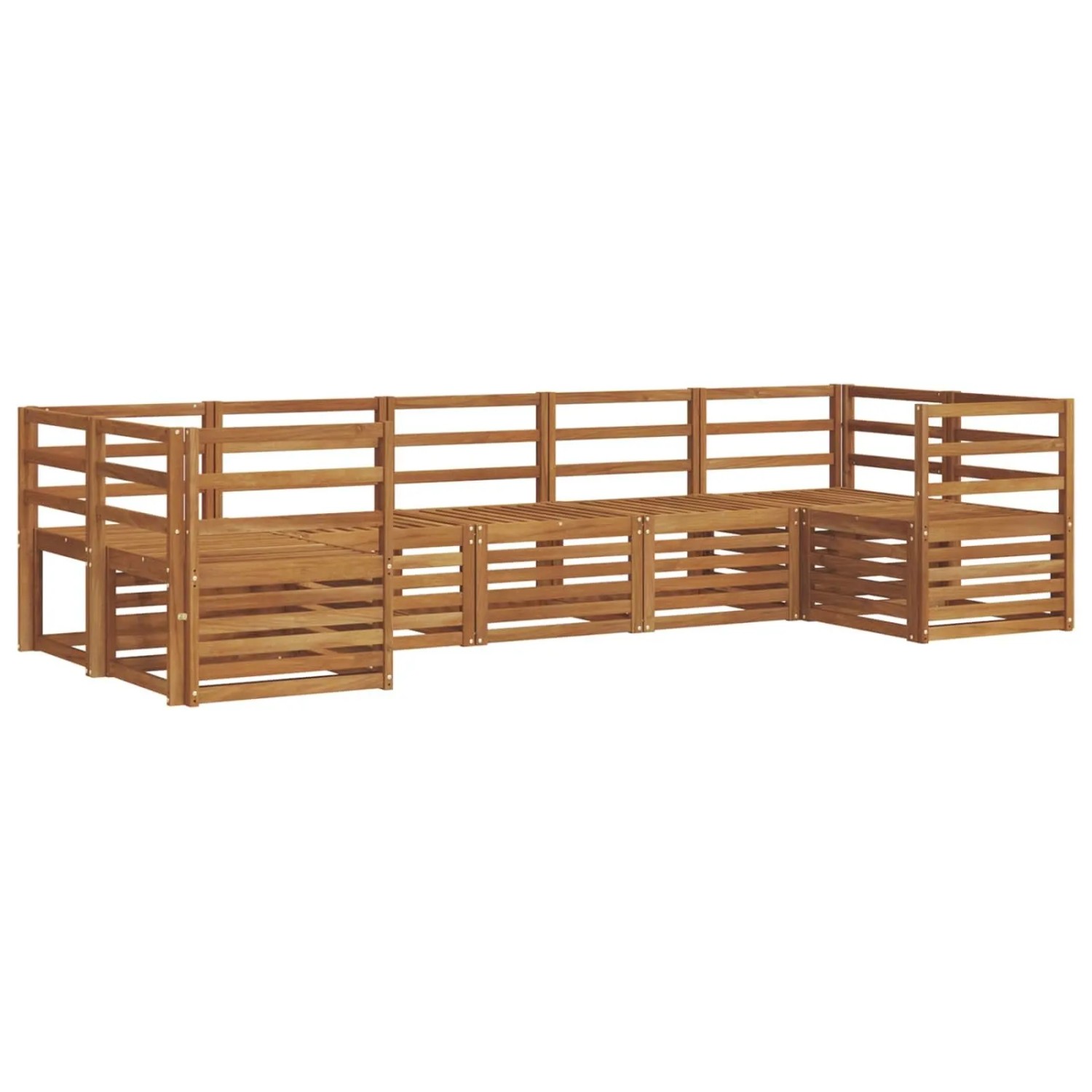 vidaXL Sofagarnituren 7-Tlg Natur Massivholz Akazie 3375389