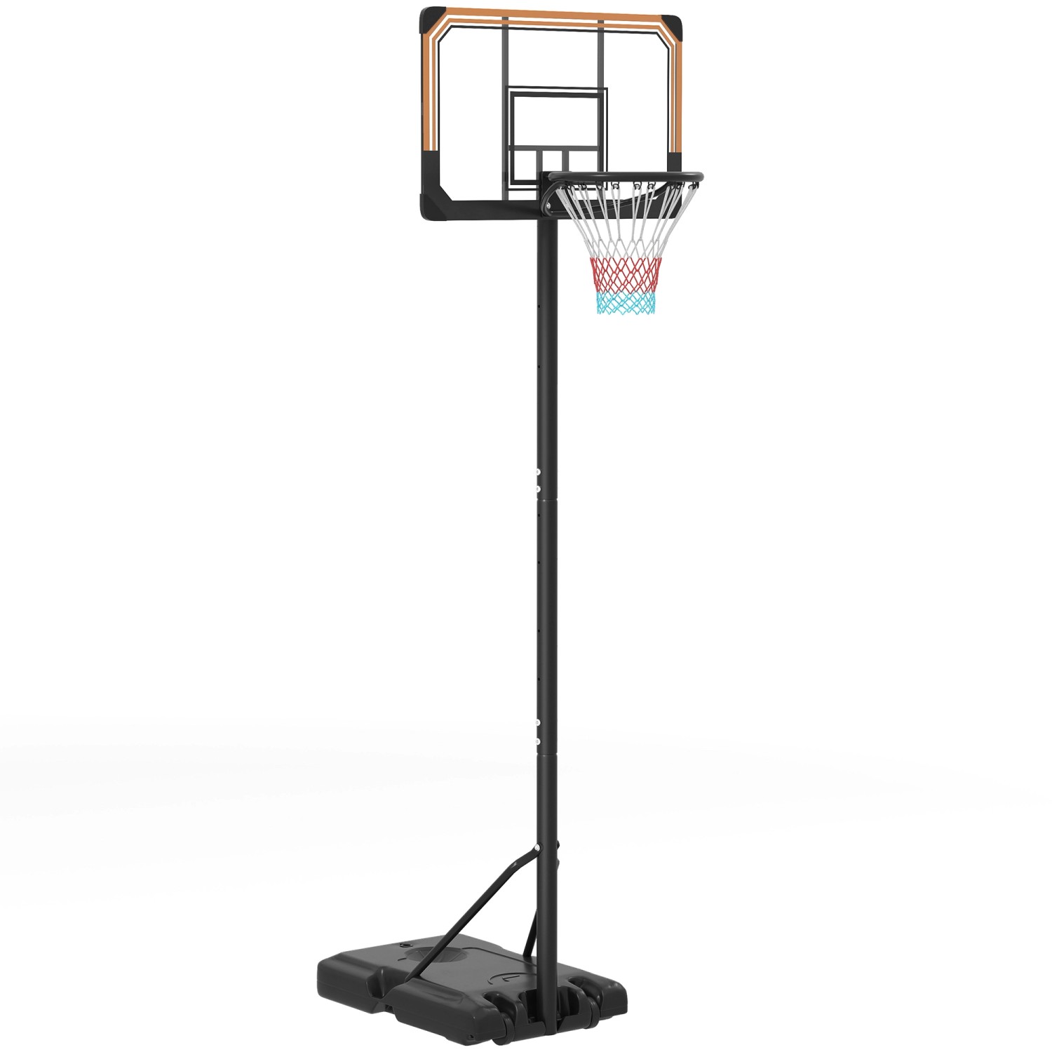 SPORTNOW Basketballkorb PC  Stahl Schwarz 71L x 74B x 264H cm