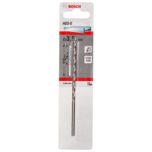 Bosch HSS-Metallbohrer, 3,5 mm, DIN 340, für präzise Bohrungen in Metall.