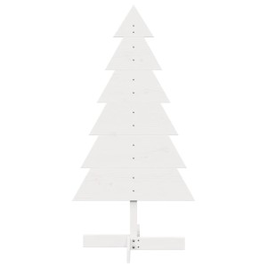 vidaXL Weihnachtsbaum zum Schmücken Weiß 120 cm Massivholz Kiefer 858190