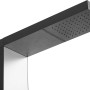 Detailaufnahme der Steinbach Solardusche Skyfall Chrome mit Regenduschkopf.