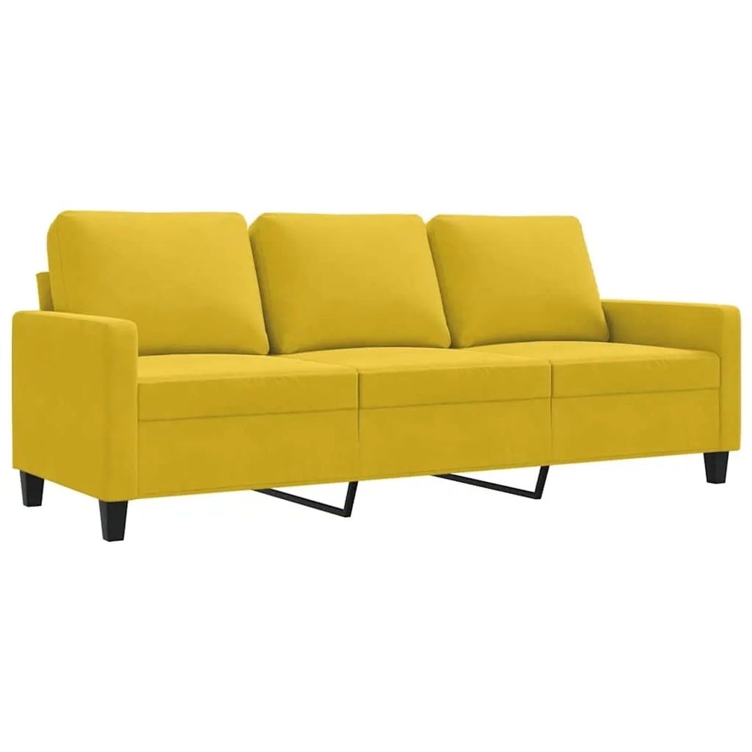 vidaXL 3-Sitzer-Sofa Gelb 180 cm Samt 359215 günstig online kaufen