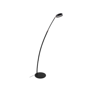 Lucande LED Stehlampe Bogenleuchte Boga 10020425 Dimmbar Modern in Schwarz aus Metall 1-flammig Wohnzimmerleuchte
