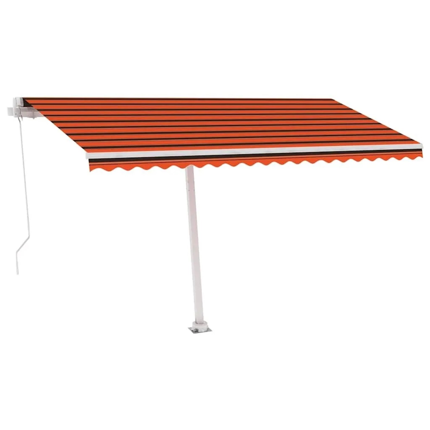 vidaXL Standmarkise Manuell Einziehbar 450x300 cm Orange/Braun 3069560 günstig online kaufen