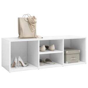vidaXL Schuhbank Weiß 105x35x35 cm Holzwerkstoff 804463