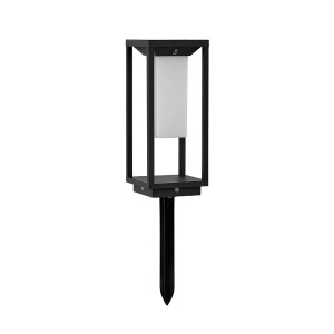 Lucande LED Solarleuchten Eliel 9616175 Spritzwassergeschützt Modern in Schwarz aus Aluminium 1-flammig